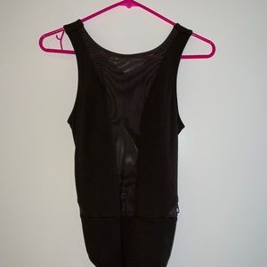 Express Olive Green Mesh Thong Bodysuit